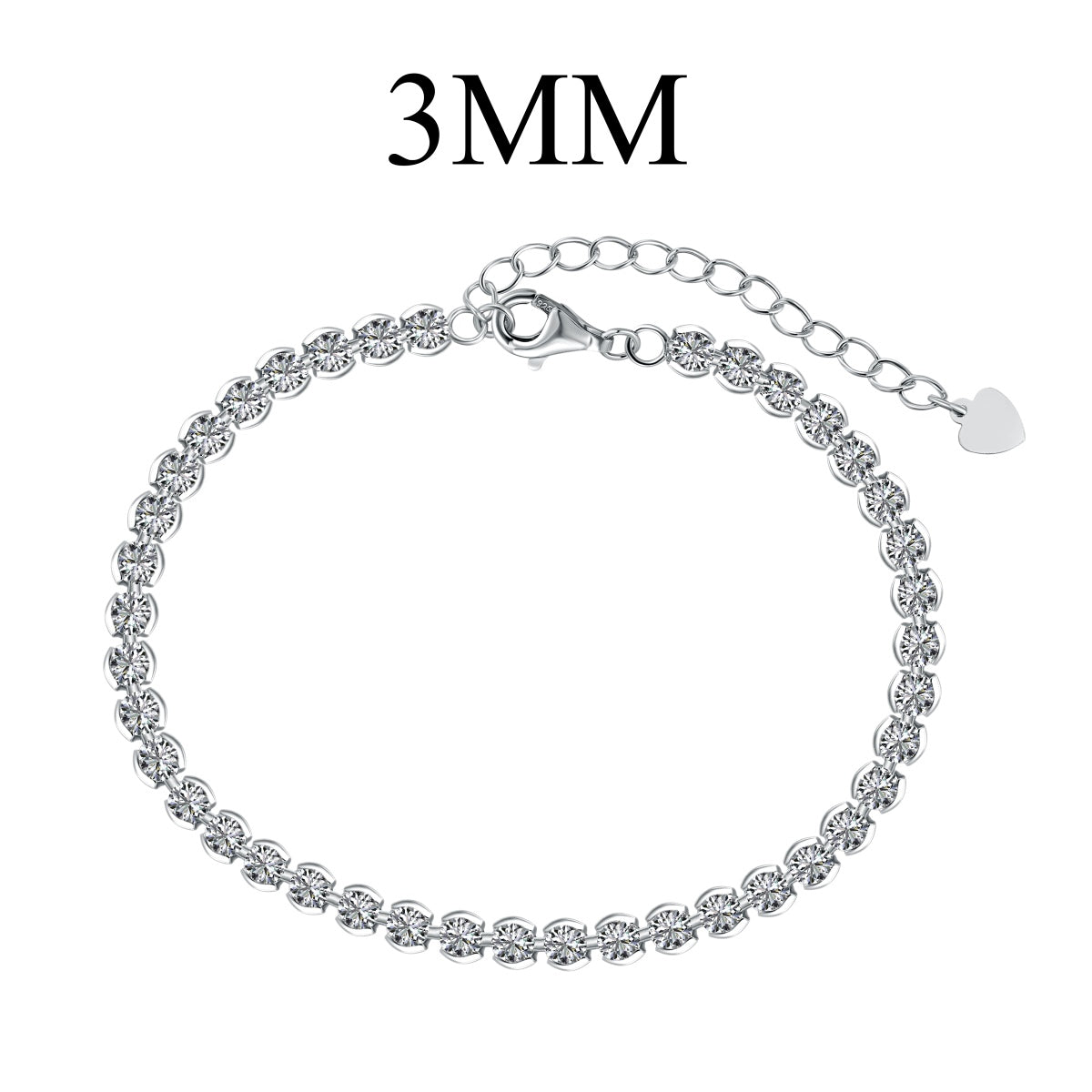 [Spark Jewelry]Ornate  Sparkling Round Cut Daily Bracelet