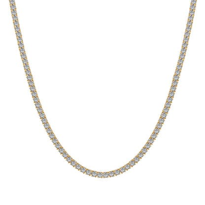 [Spark Jewelry]Delicate Round Shape Tennis Necklace