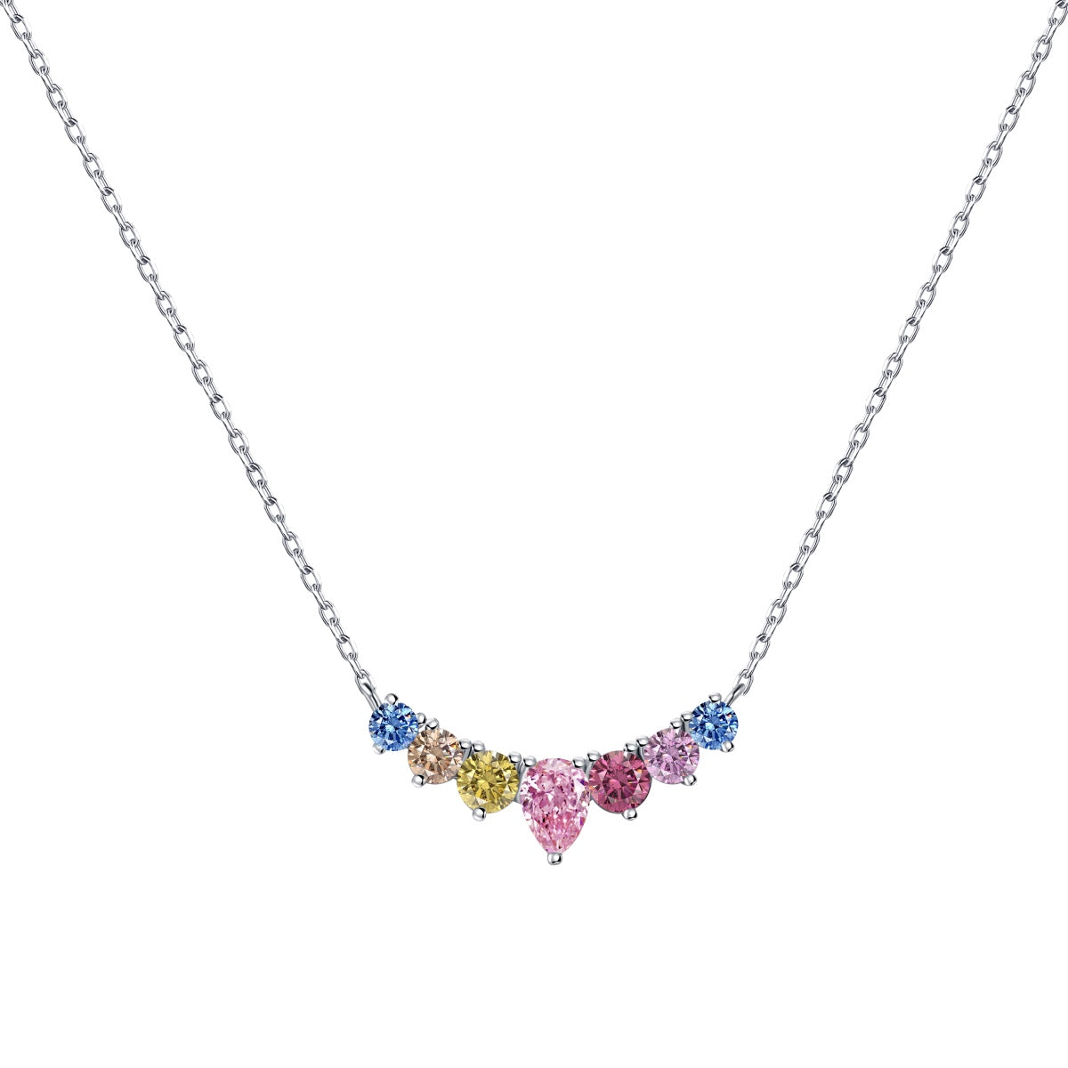 [Spark Jewelry]Dainty Colorful Heart Necklace