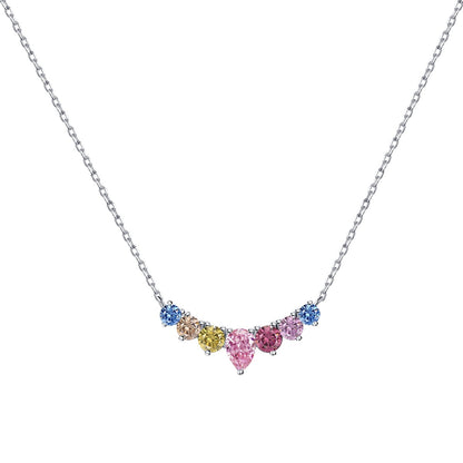 [Spark Jewelry]Dainty Colorful Heart Necklace