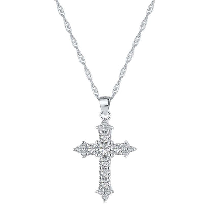 [Spark Jewelry]Delicate Cross Shape Necklace
