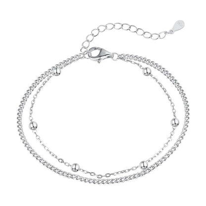 [Spark Jewelry]Delicate Bead Double Layer Bracelet