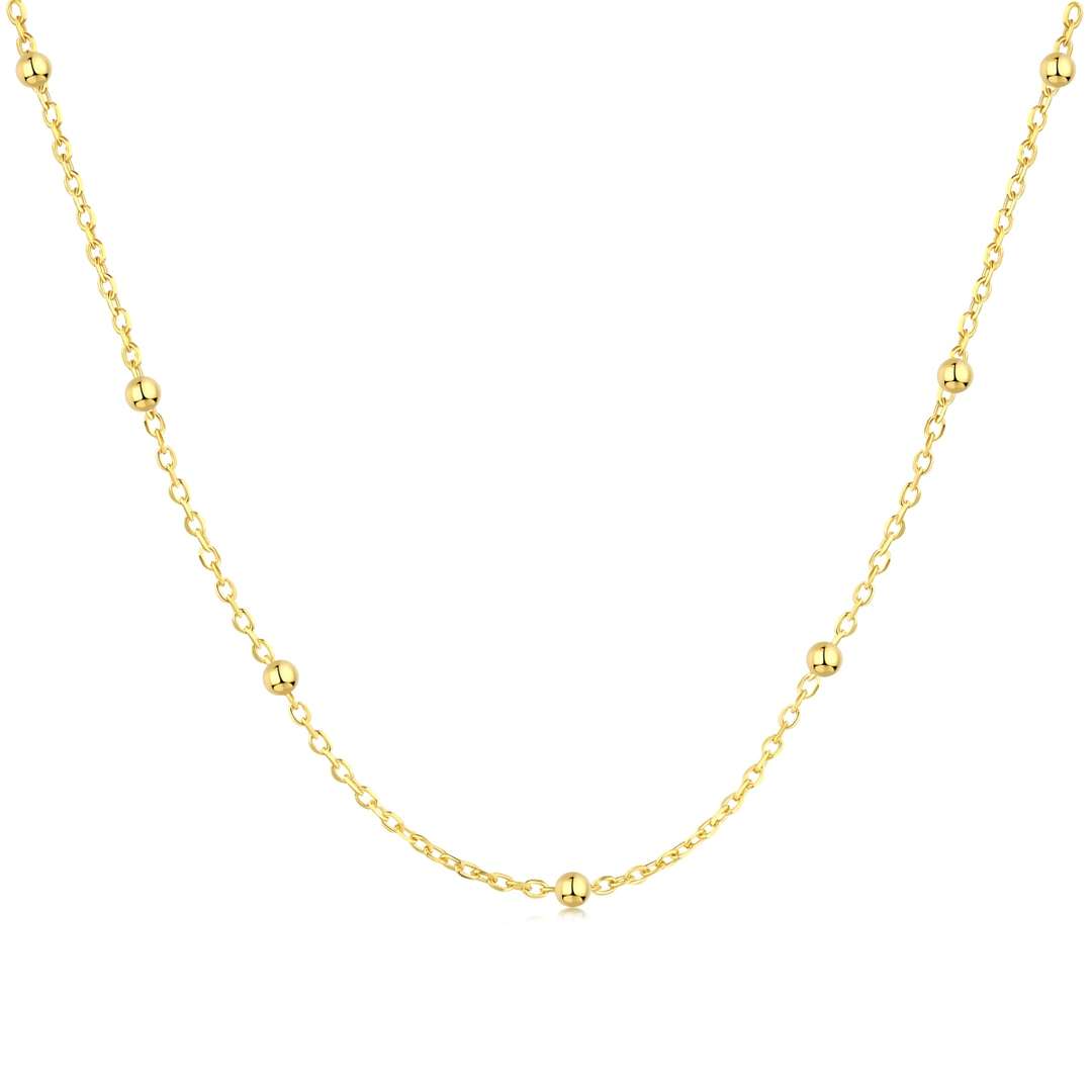 [Spark Jewelry]Small Bead Clavicle Chain Simple Necklace