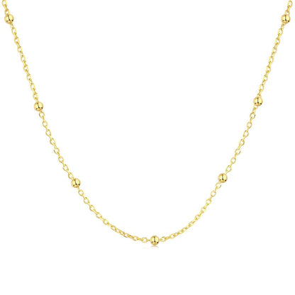 [Spark Jewelry]Small Bead Clavicle Chain Simple Necklace