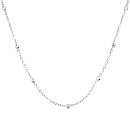 [Spark Jewelry]Small Bead Clavicle Chain Simple Necklace