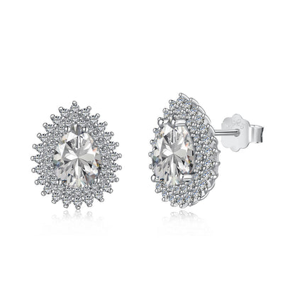 [Spark Jewelry]Delicate Gorgeous Pear Cut Daily Earrings