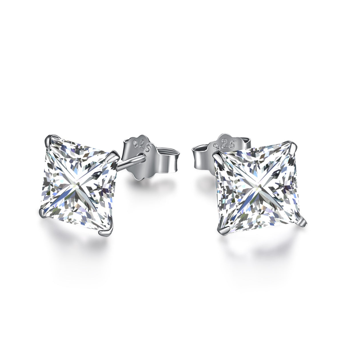 [Spark Jewelry]Ornate Square Shape Earrings