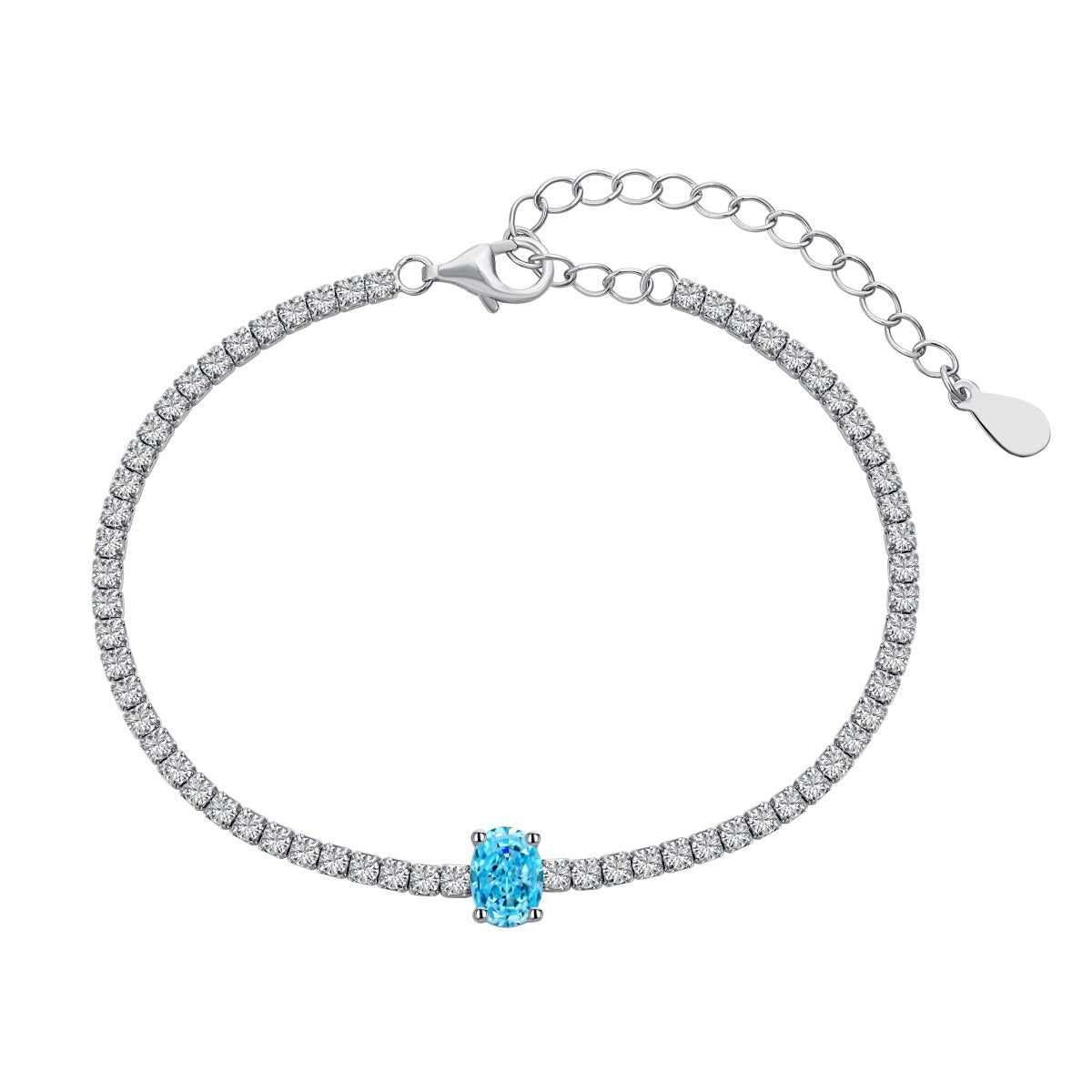 [Spark Jewelry]0.75 Carat Exquisite Oval Cut Daily Bracelet