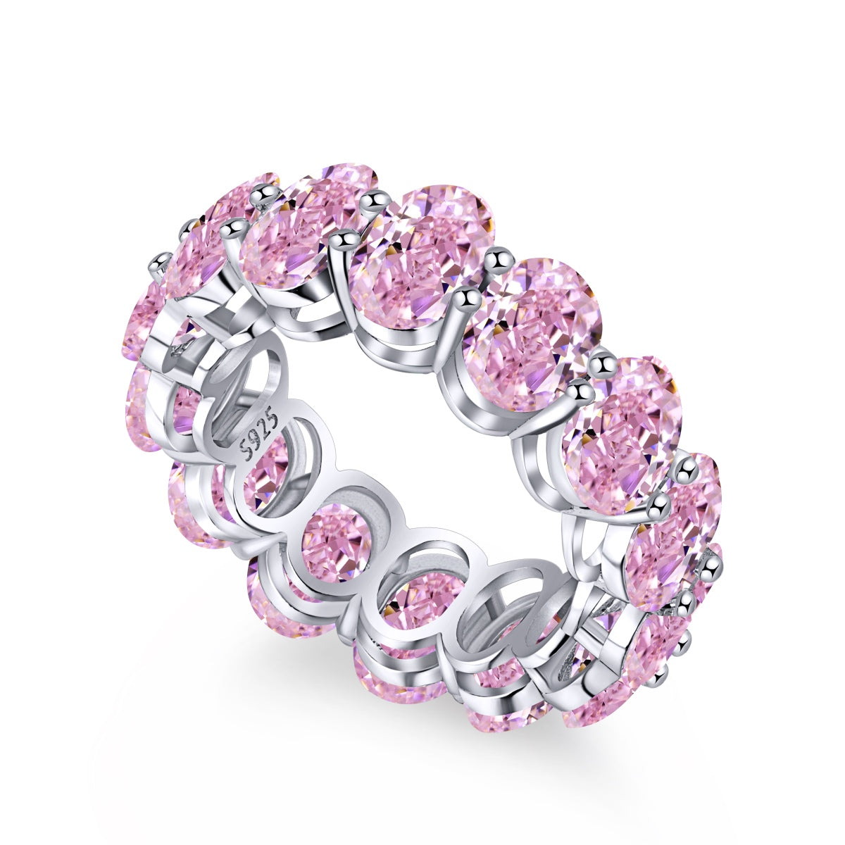 [Spark Jewelry]Dainty Elongated Cushion Cut Tennis Ring