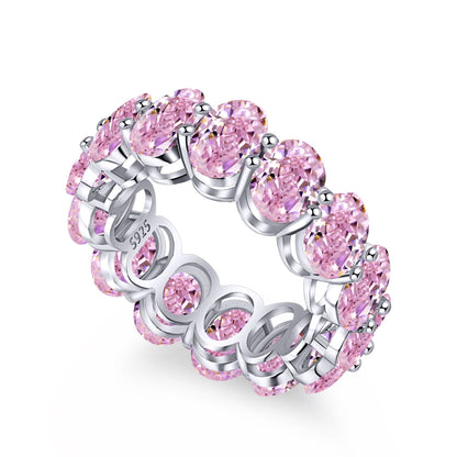 [Spark Jewelry]Dainty Elongated Cushion Cut Tennis Ring