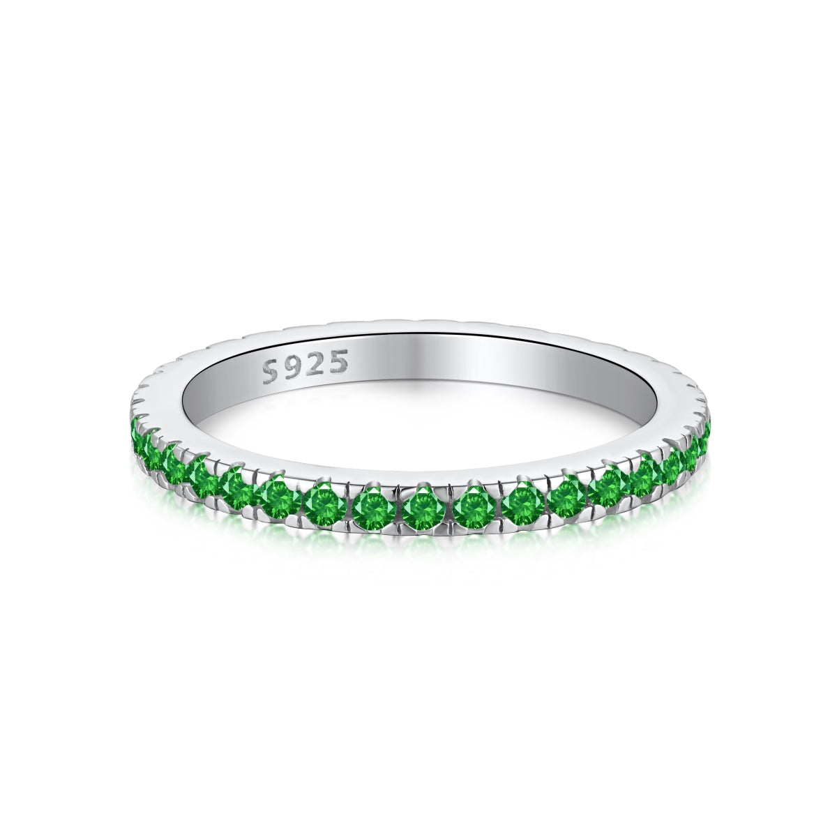 [Spark Jewelry]Delicate Sparkling Round Cut Daily Ring