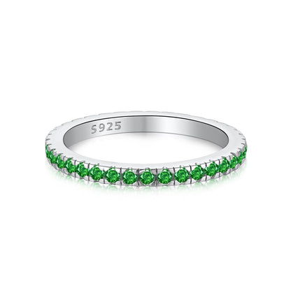 [Spark Jewelry]Delicate Sparkling Round Cut Daily Ring