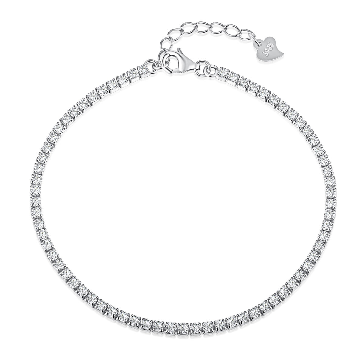 [Spark Jewelry]Radiant Shinning Princess Cut Tennis Bracelet