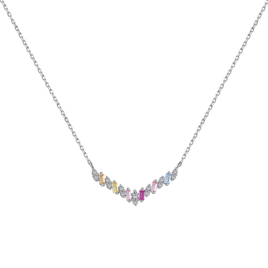 [Spark Jewelry]Dazzling Rainbow Necklace