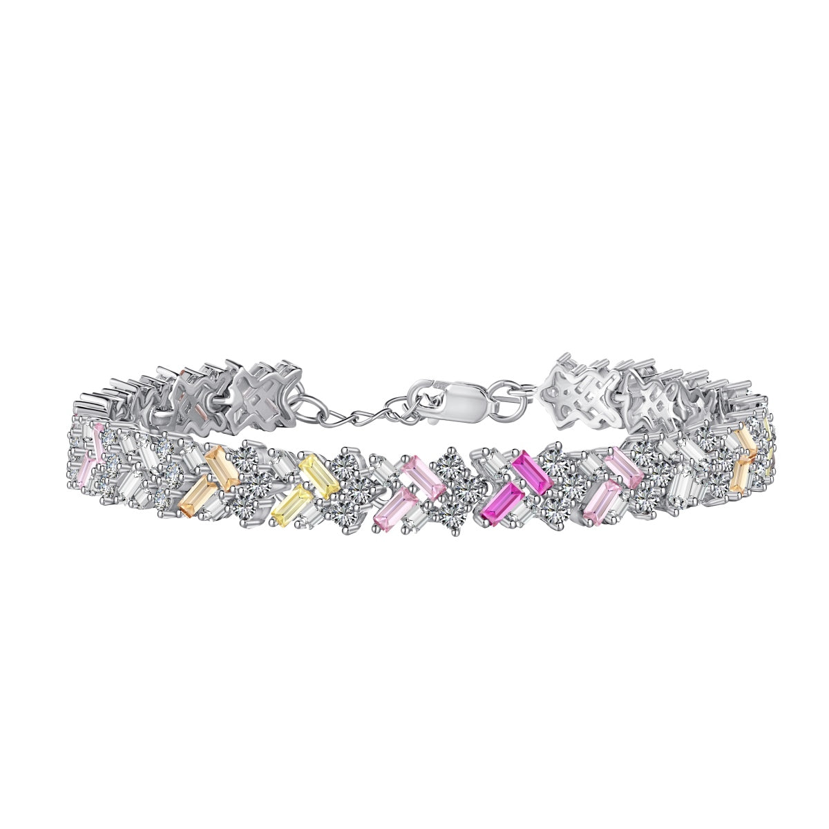 [Spark Jewelry]Dazzling Unique Multi Shape Daily Bracelet