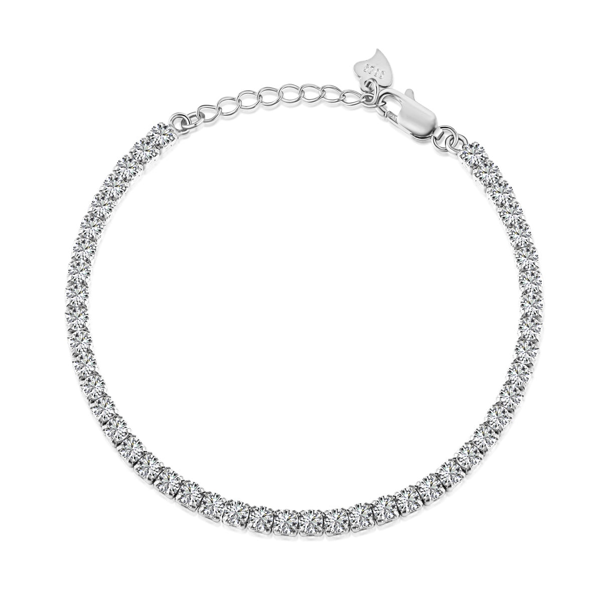 [Spark Jewelry]Sparkling Round Cut Daily Bracelet