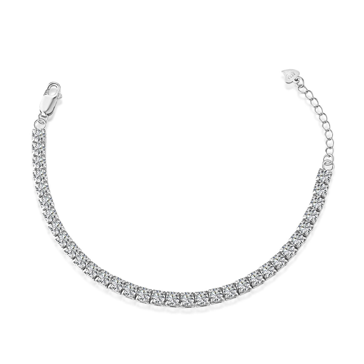 [Spark Jewelry]Sparkling Radiant Princess Cut Tennis Bracelet