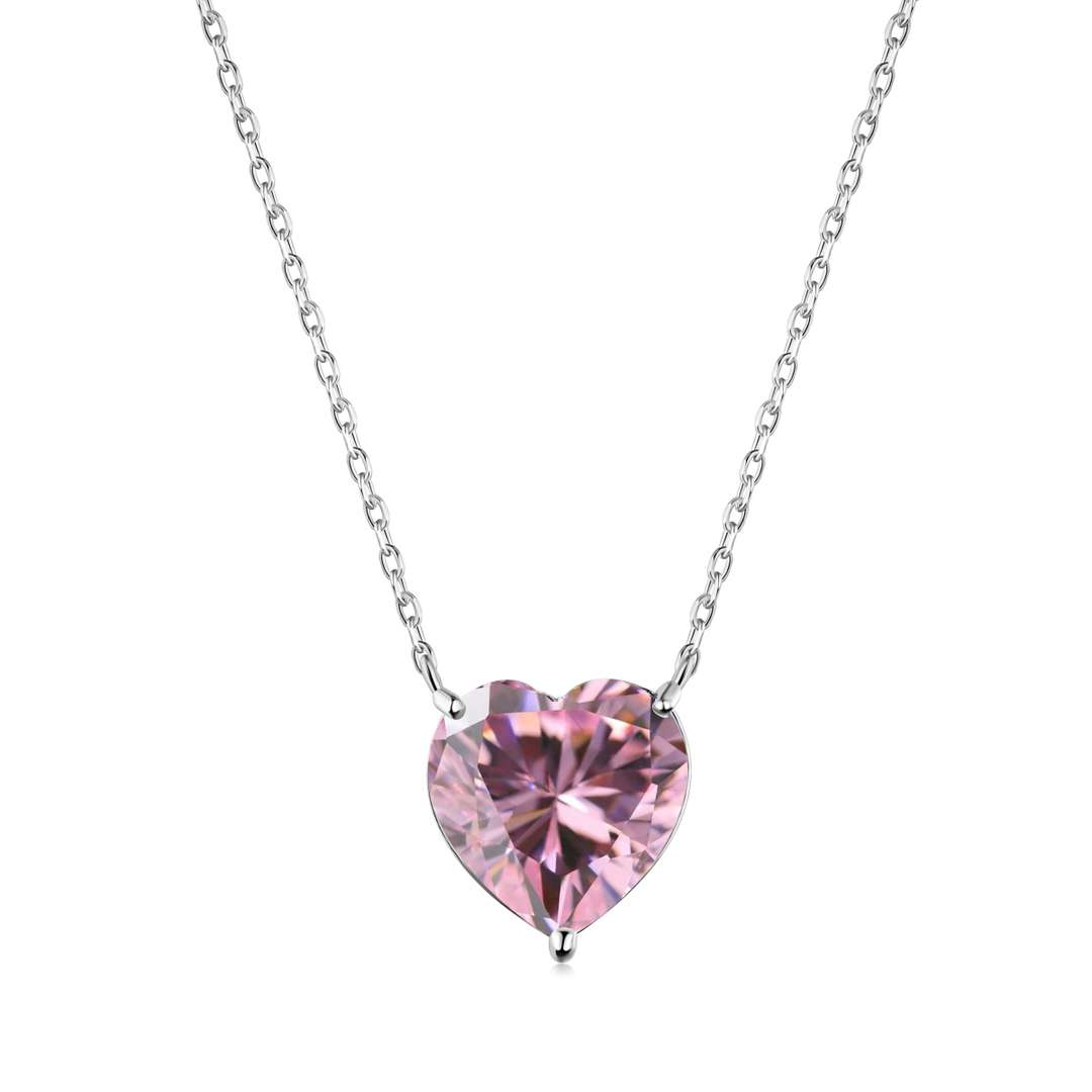 [Spark Jewelry]6.0 carat Radiant Heart Shape Necklace