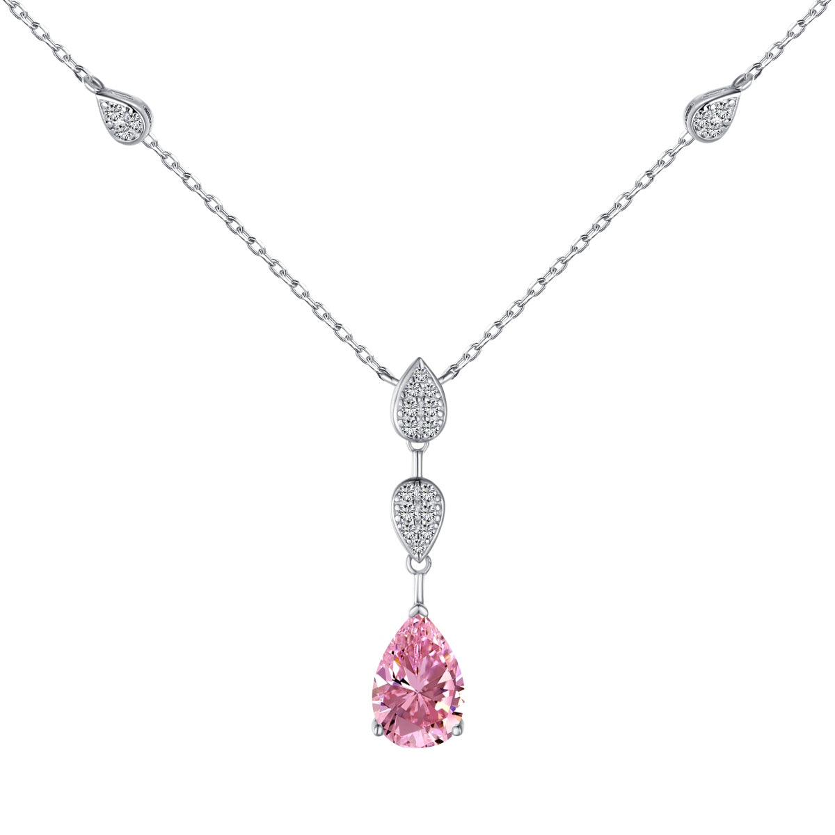 [Spark Jewelry]Dazzling Pear Cut Necklace