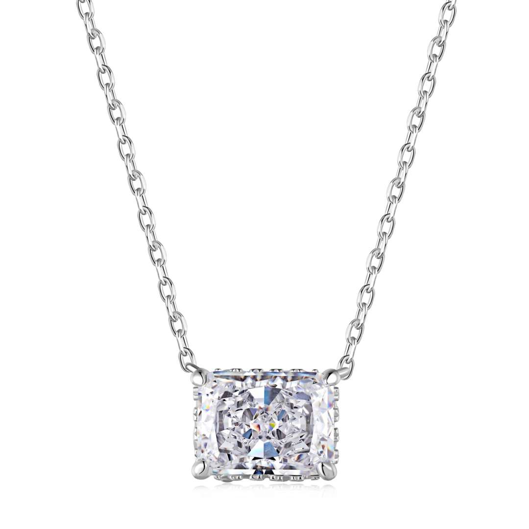 [Spark Jewelry]Luxurious Square Shape Colorful Necalack