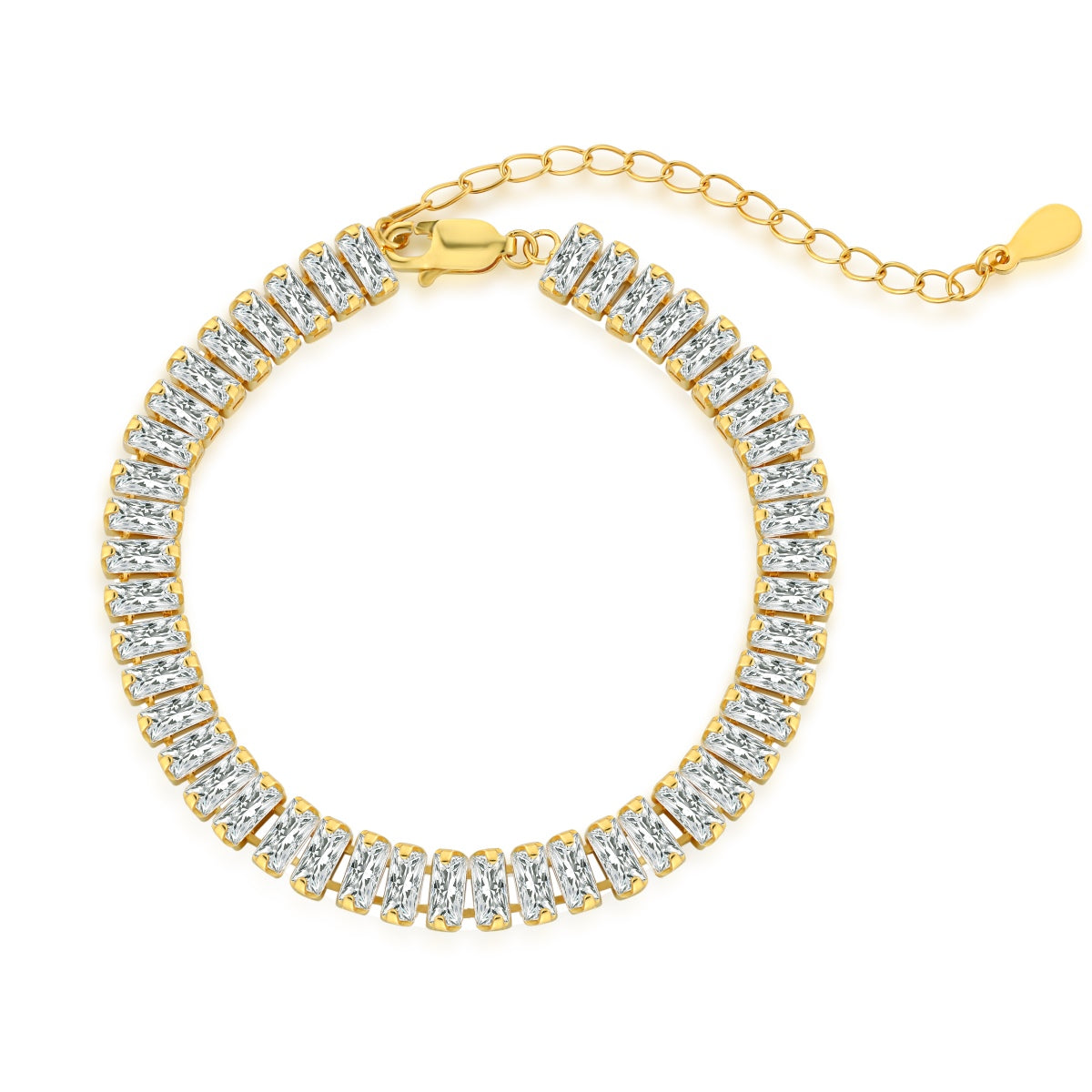 [Spark Jewelry]Exquisite Emerald Cut Daily Bracelet