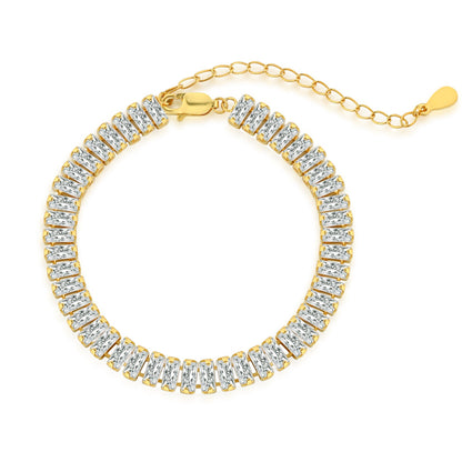 [Spark Jewelry]Exquisite Emerald Cut Daily Bracelet