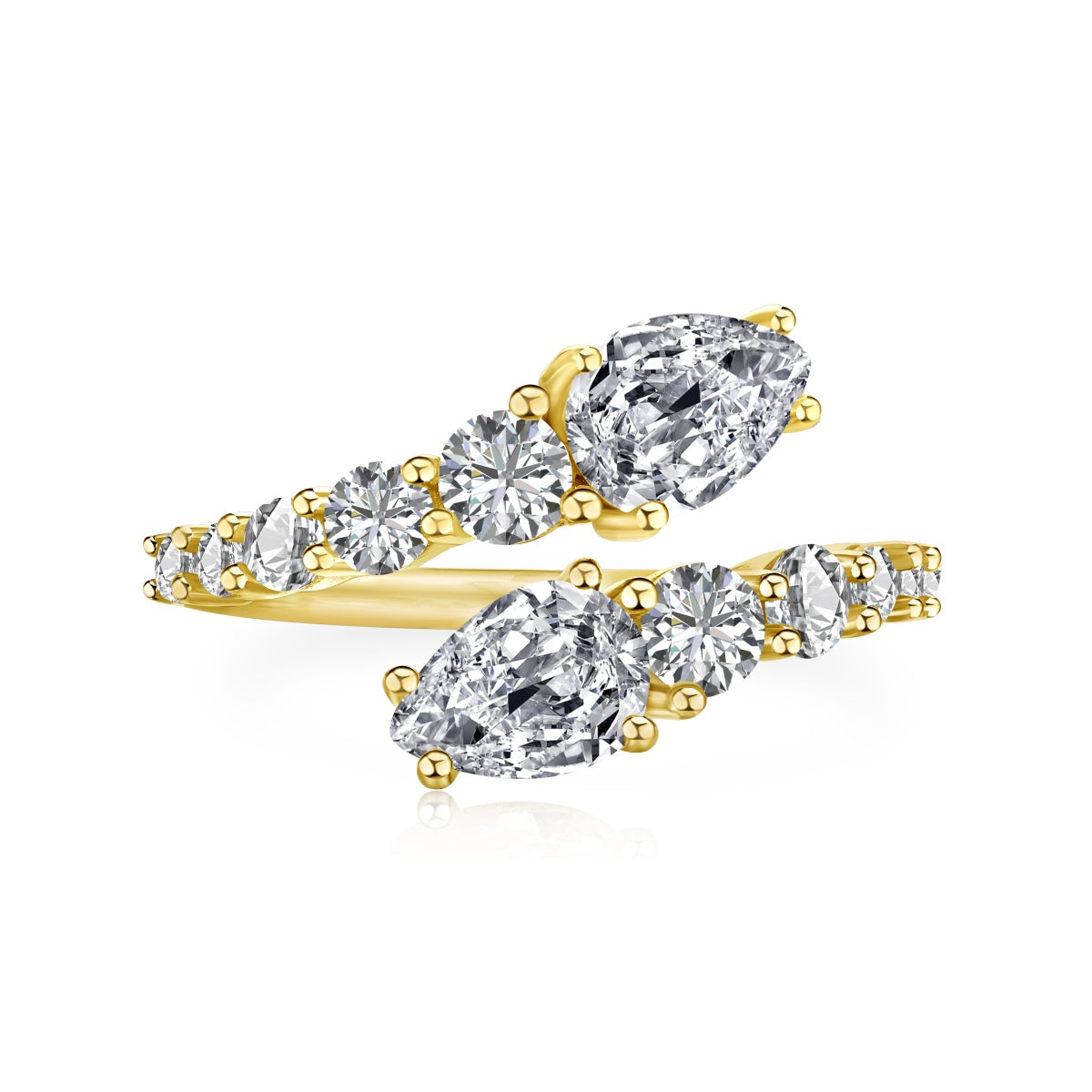 [Spark Jewelry]Delicate Lively Snake Shape Daily Ring