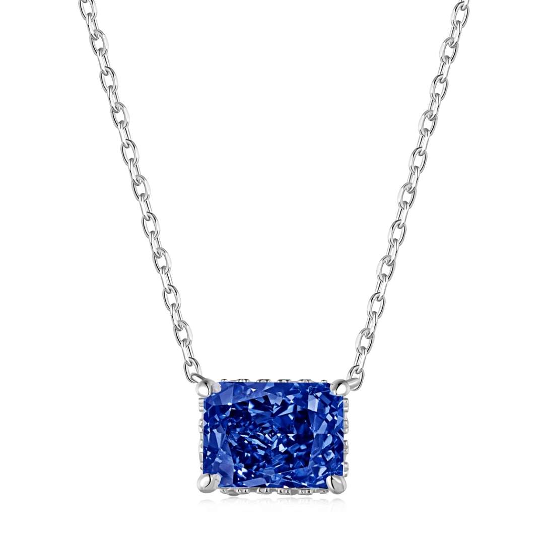 [Spark Jewelry]Luxurious Square Shape Colorful Necalack