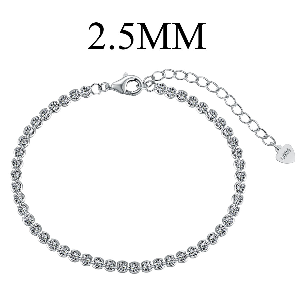 [Spark Jewelry]Dazzling Sparkling Round Cut Daily Bracelet