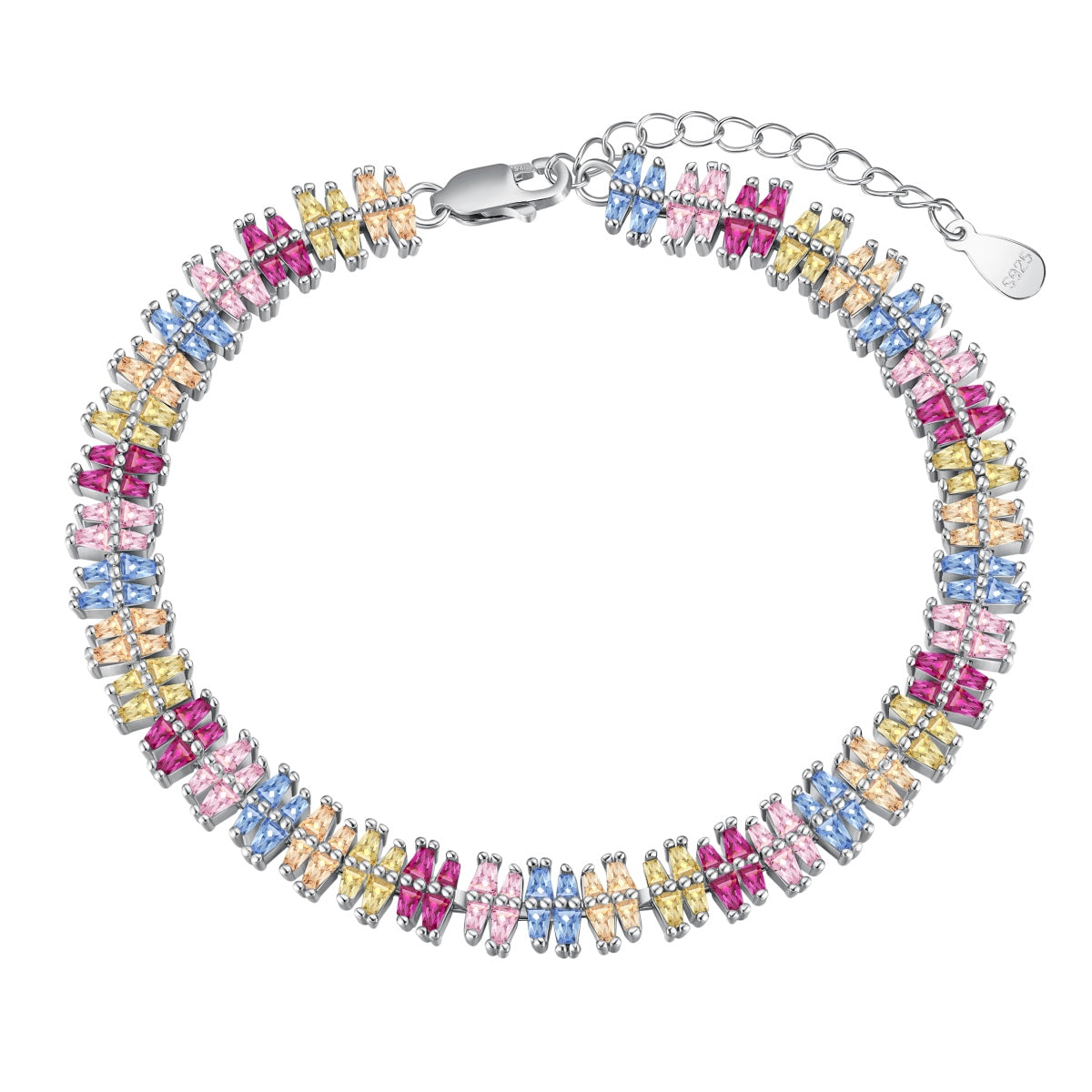 [Spark Jewelry]Sparkling Exquisite Multi Cut Party Bracelet