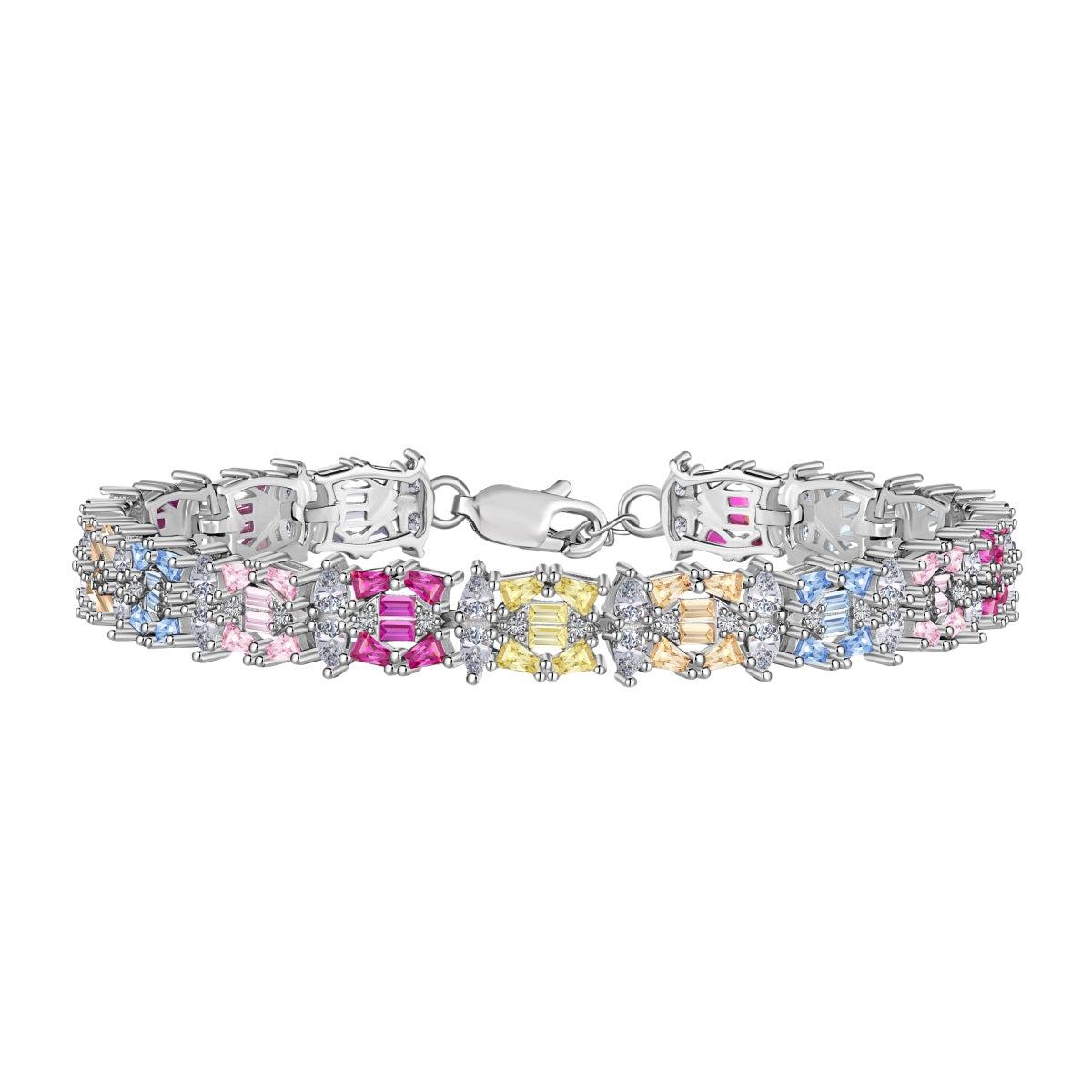 [Spark Jewelry]Delicate Colorful Multi Cut Party Bracelet