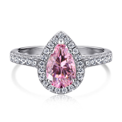 [Spark Jewelry]1.0 Carat Luxurious Resplendent Water Drop Shape Wedding Ring