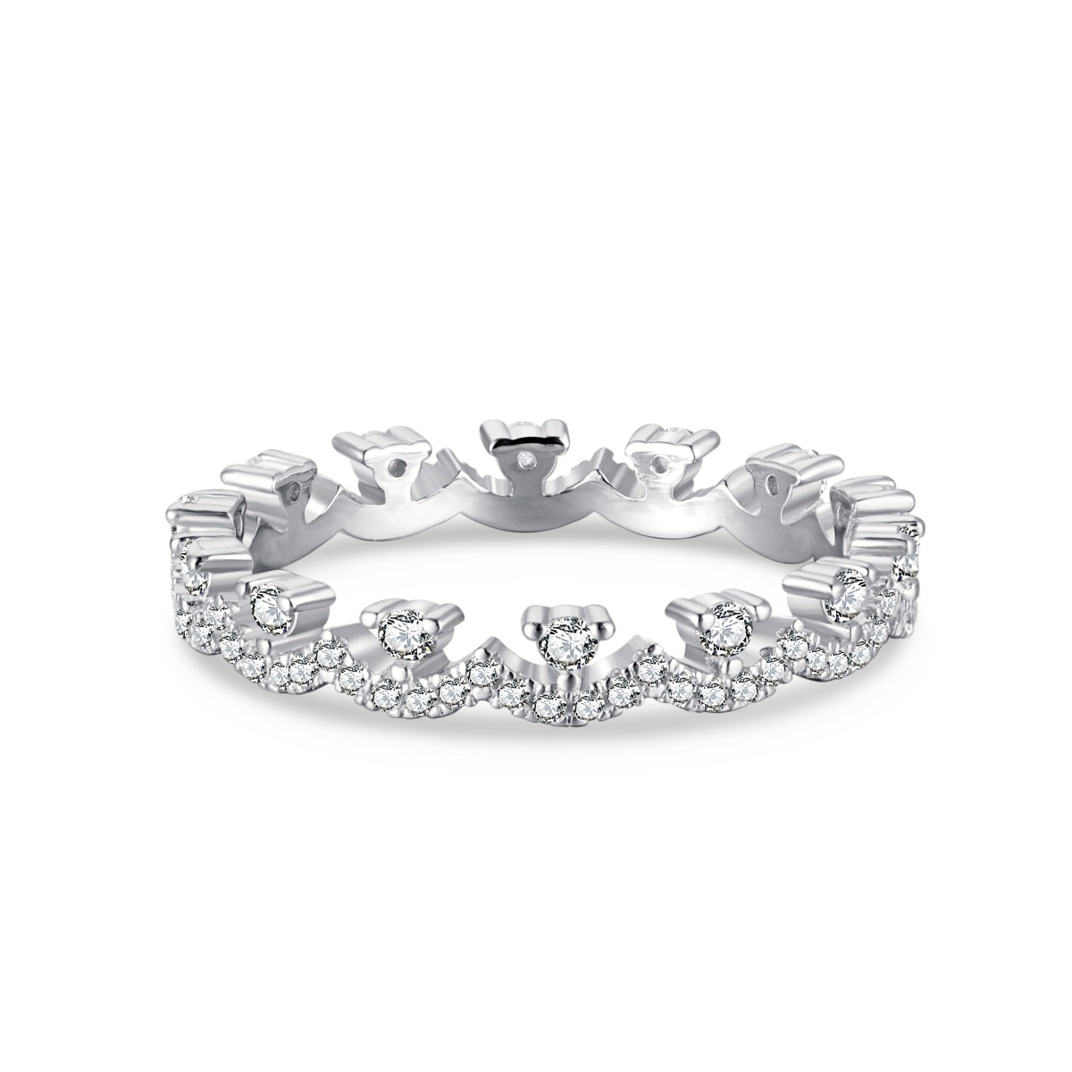 [Spark Jewelry]Elegant Resplendent Round Shape Party Ring