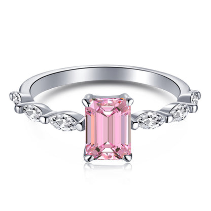 [Spark Jewelry]1.0 Carat Dainty Resplendent Radiant Cut Daily Ring