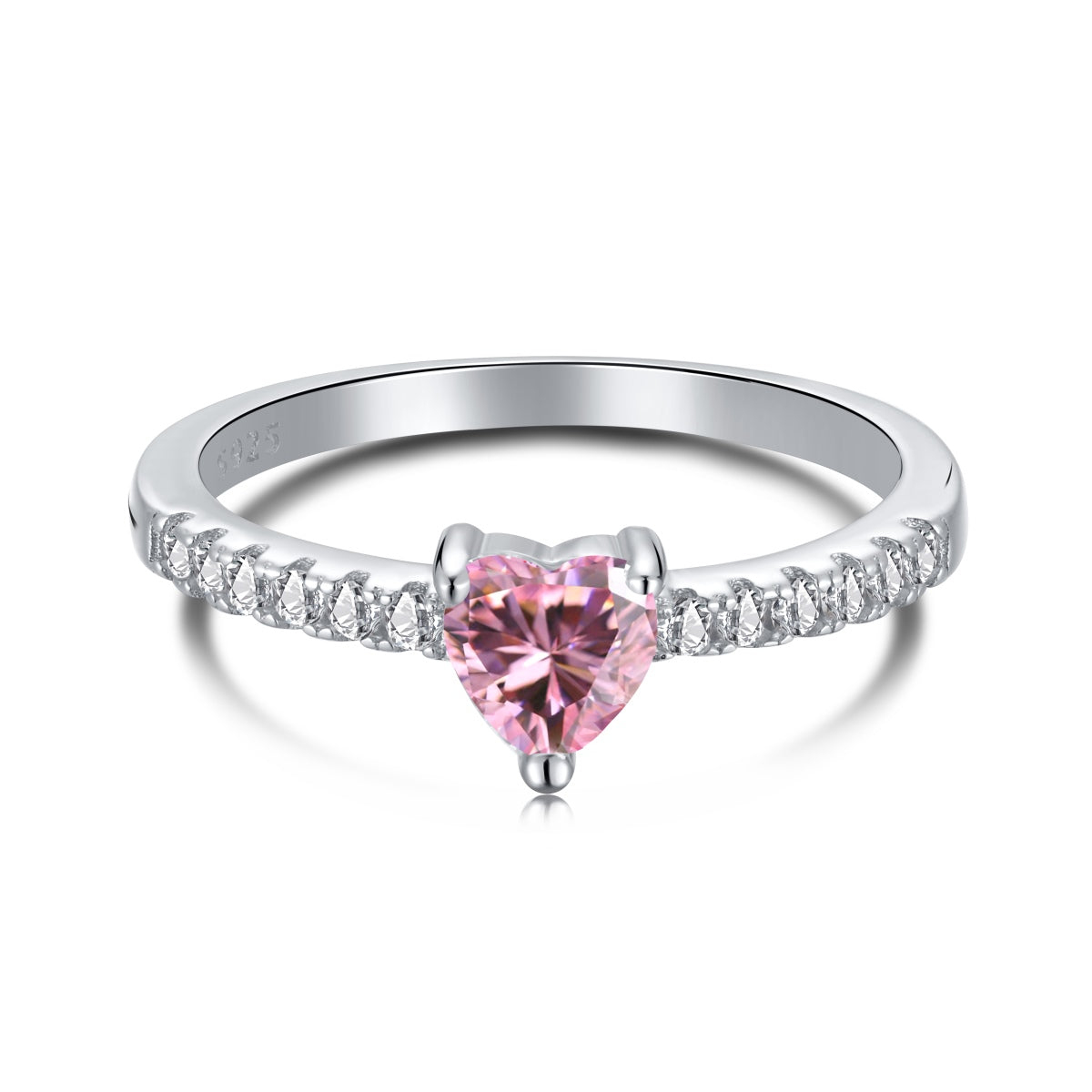[Spark Jewelry]0.5 Carat CaratEternity Charming Heart Shape Lover Ring