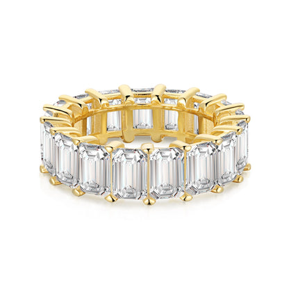 [Spark Jewelry]0.75 Carat Elegant Emerald Cut Tennis Ring