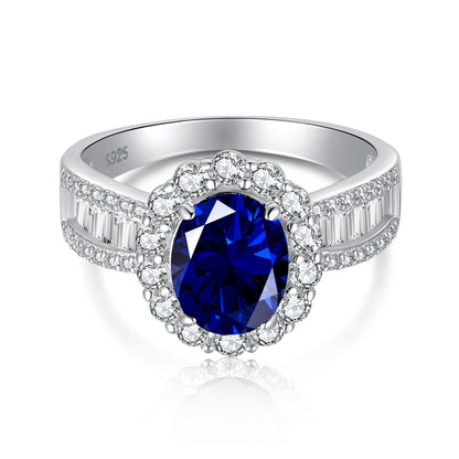 [Spark Jewelry]1.5 Carat Dazzling Charming Oval Cut Banquet Ring