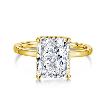 [Spark Jewelry]4.0 Carat Ornate Enchanting Radiand Cut Banquet Ring