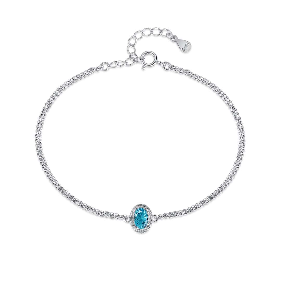 [Spark Jewelry]Exquisite Oval Shape Bracelet