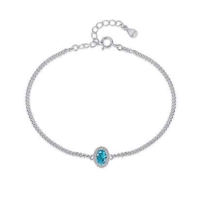 [Spark Jewelry]Exquisite Oval Shape Bracelet