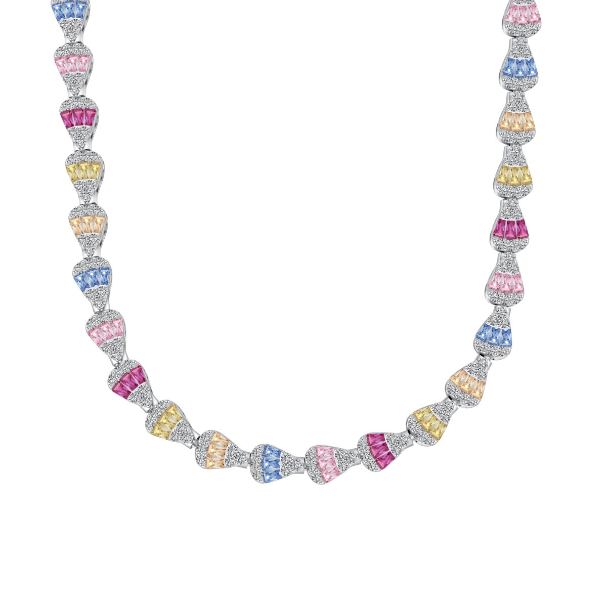 [Spark Jewelry]Radiant Colorful Rainbow Necklace