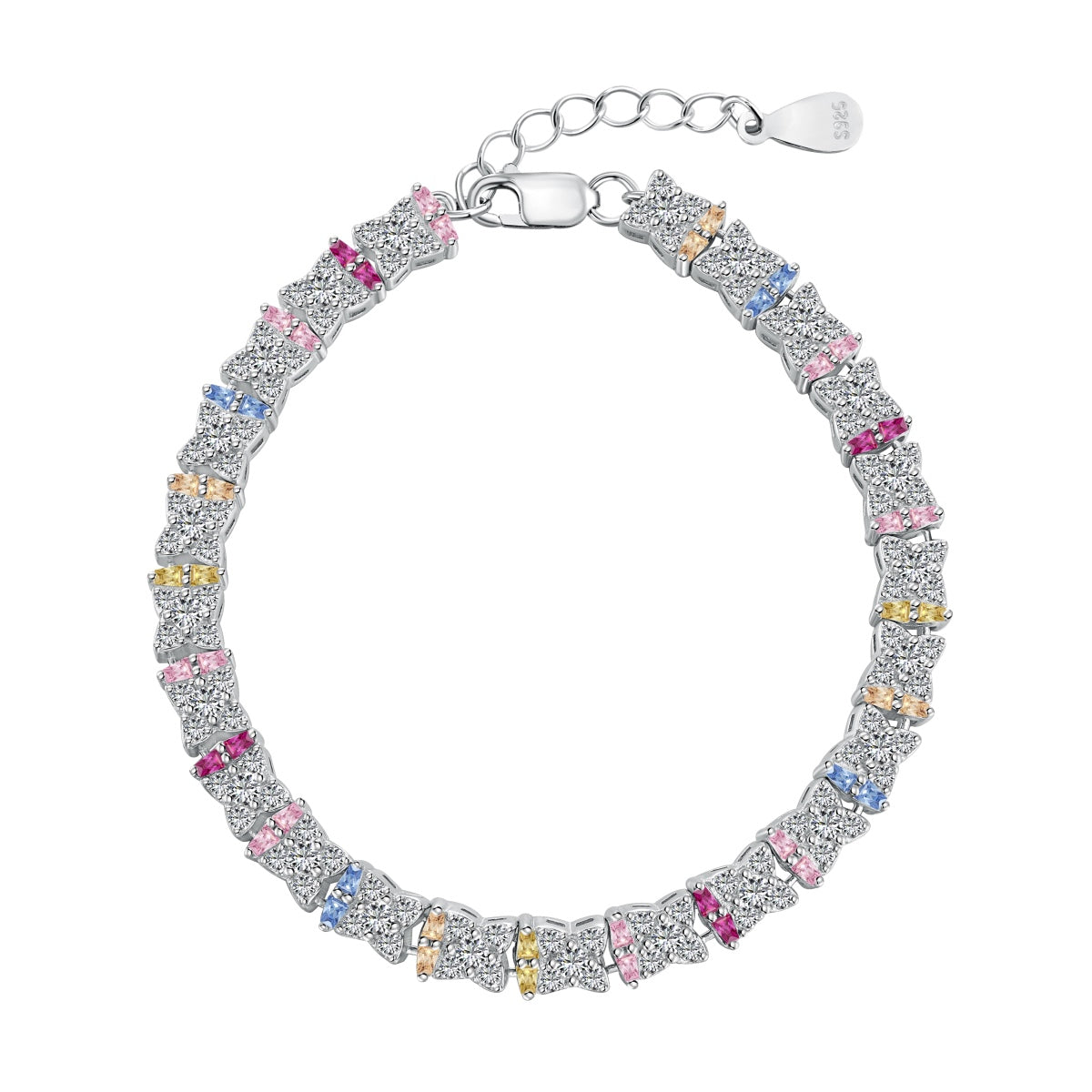[Spark Jewelry]Unique Colorful Flower Shape Daily Bracelet