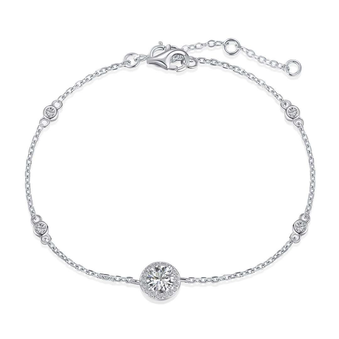 [Spark Jewelry]Dazzling Round Cut Shape Bracelet