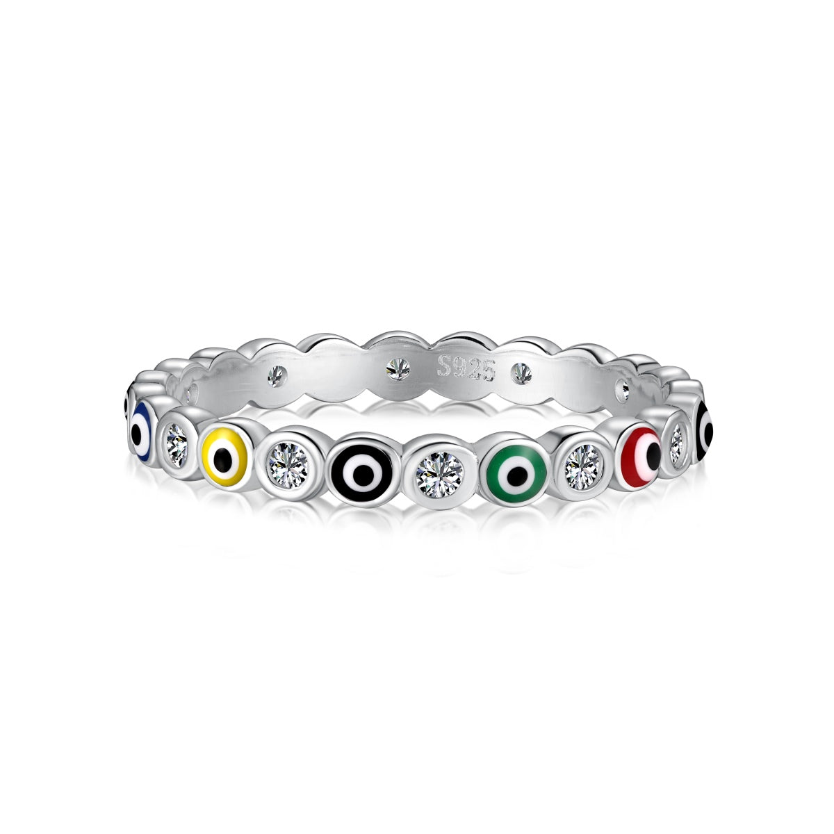[Spark Jewelry]Sparkling Vibrant Round Shape Daily Ring