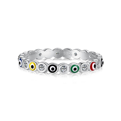 [Spark Jewelry]Sparkling Vibrant Round Shape Daily Ring