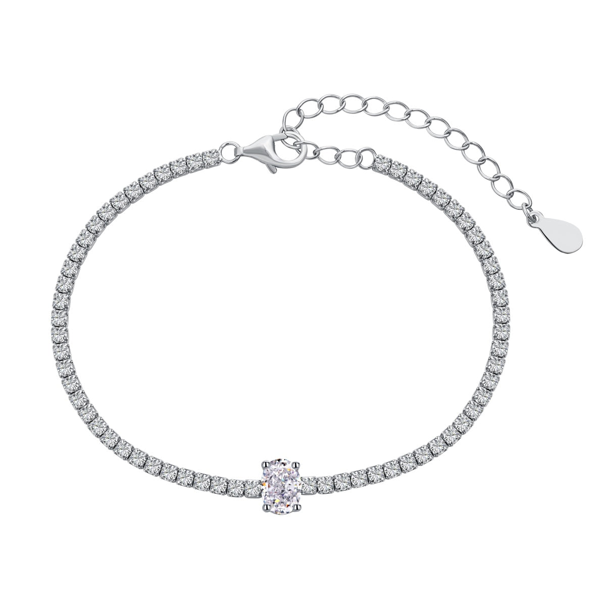 [Spark Jewelry]0.75 Carat Exquisite Oval Cut Daily Bracelet