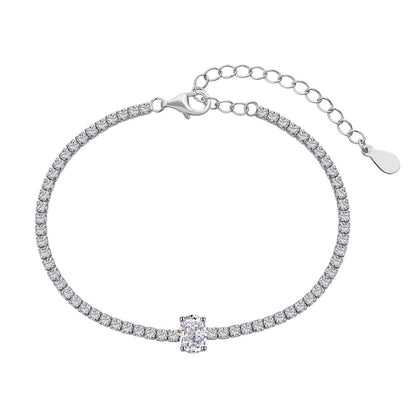 [Spark Jewelry]0.75 Carat Exquisite Oval Cut Daily Bracelet