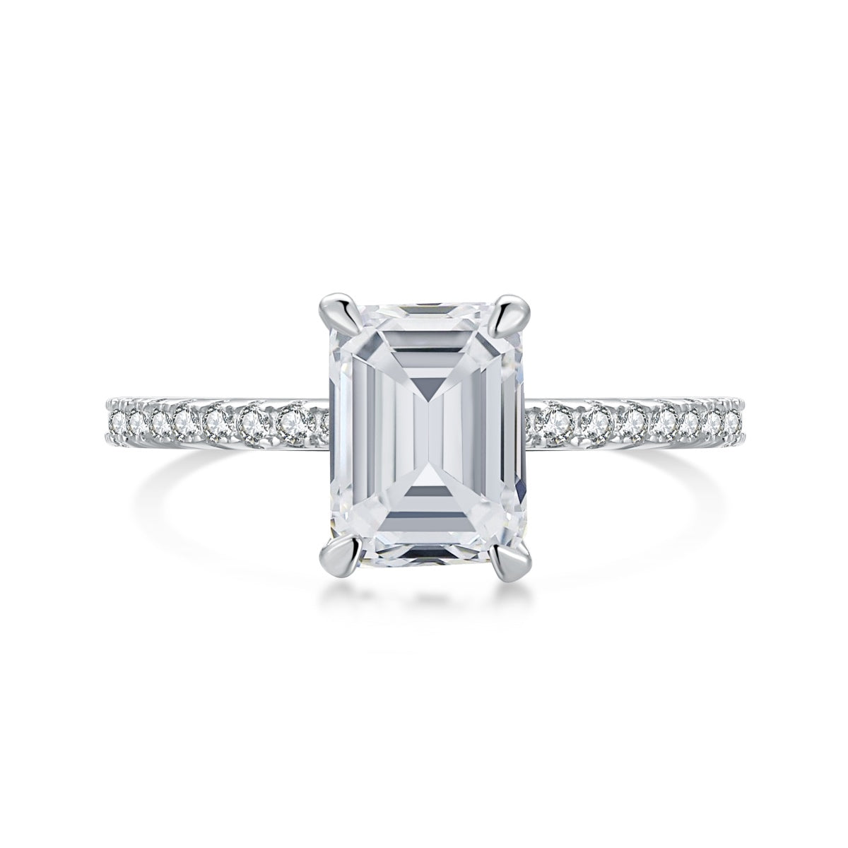 [Spark Jewelry]2.0 Carat Scintillating Ornate Radiant Cut Party Ring