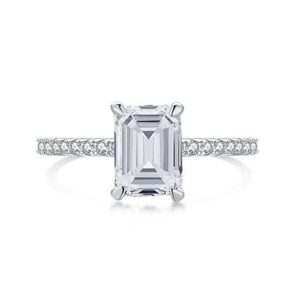 [Spark Jewelry]2.0 Carat Scintillating Ornate Radiant Cut Party Ring