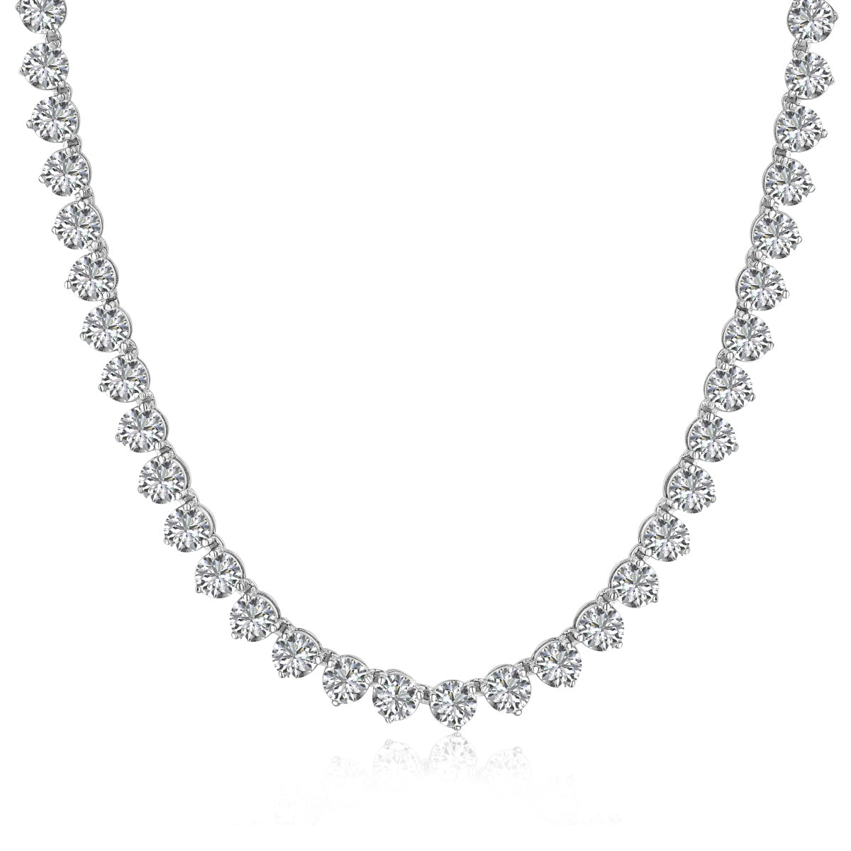 [Spark Jewelry]Ornate Heart Cut Tennis Necklace